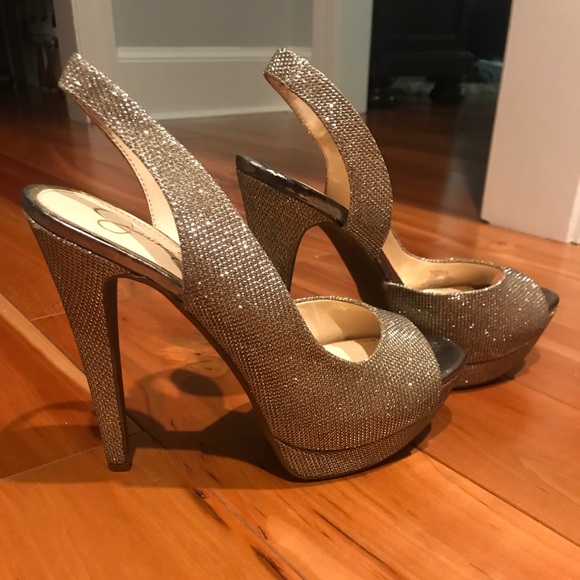 Platform Peep Toe Heels - Picture 1 of 6